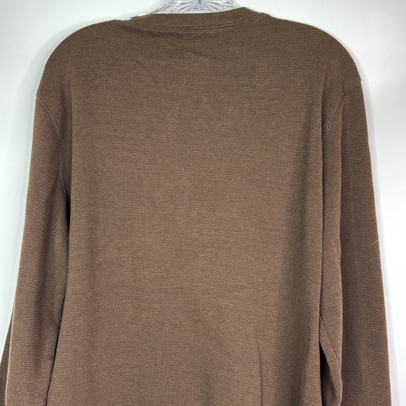 American Eagle Brown Henley Long Sleeve Shirt Size Large - Picture 5 of 8